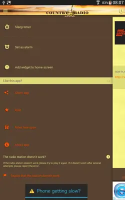Country Radio Stations android App screenshot 2
